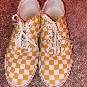yellow checkered vans